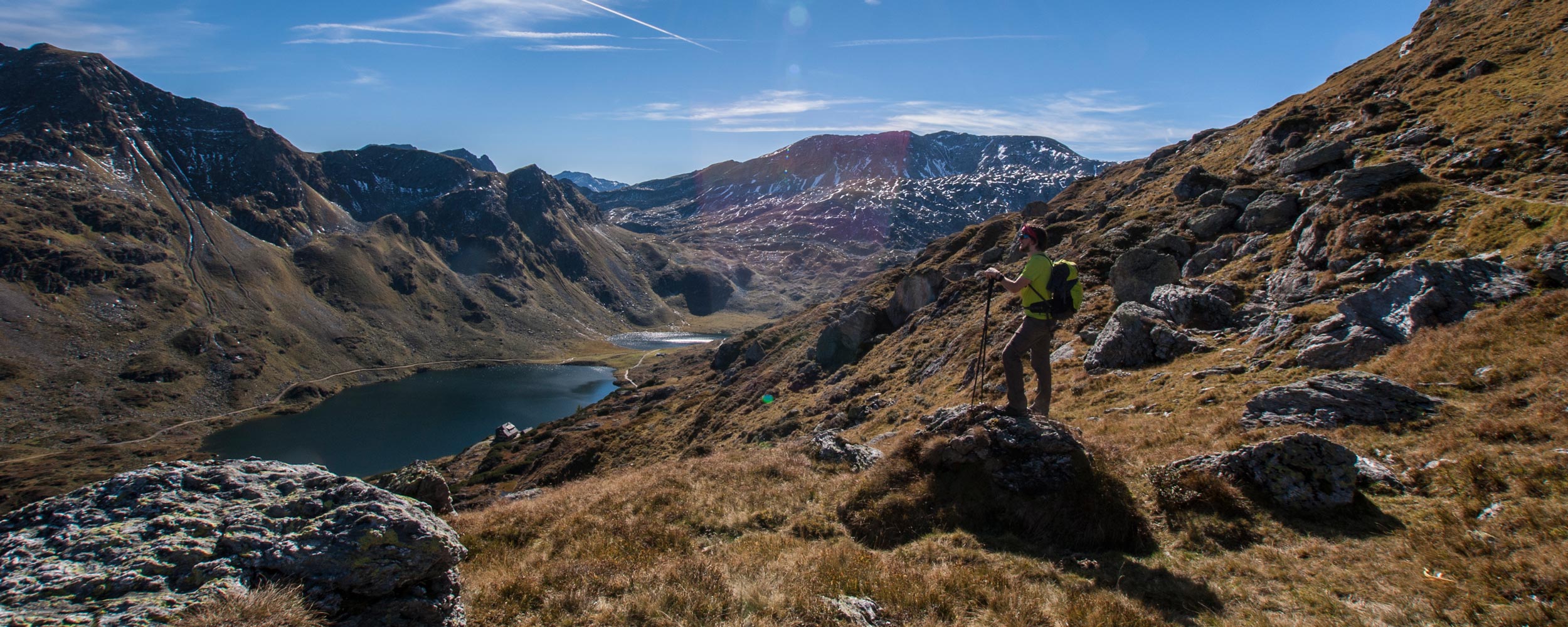 gerhard beim wandern am hochwurzen höhenweg oberhalb der giglachseen